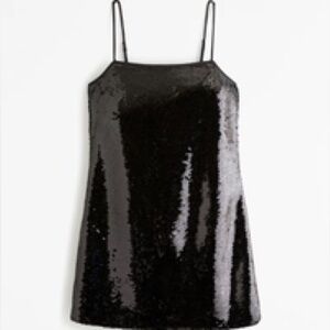 Abercrombie & Fitch Black Sequin Mini Dress